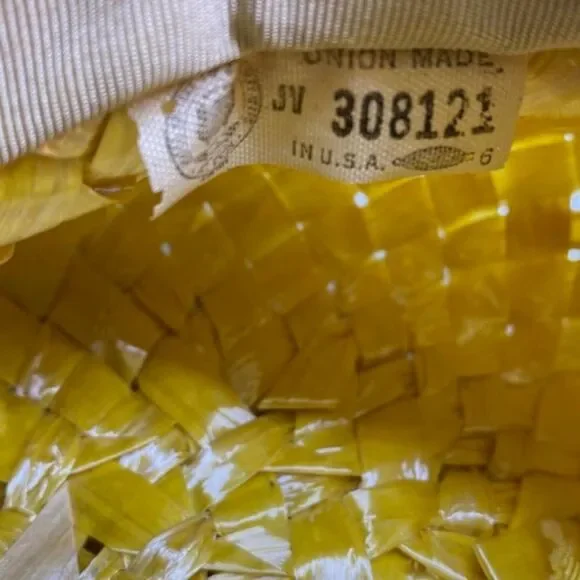 Vintage Union Made the Paris Boutique Yellow Hat - Picture 8 of 8